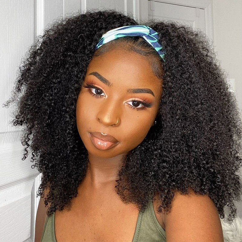 Kinky Curly Wig Lace Front Vietnamese Human Hair Wigs Women Pre Plucked 250 Density Curly Headband for Women