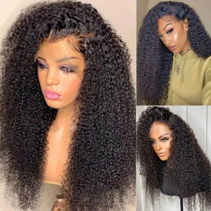 Kinky Curly Wig Lace Front Vietnamese Human Hair Wigs Women Pre Plucked 250 Density Curly Headband for Women