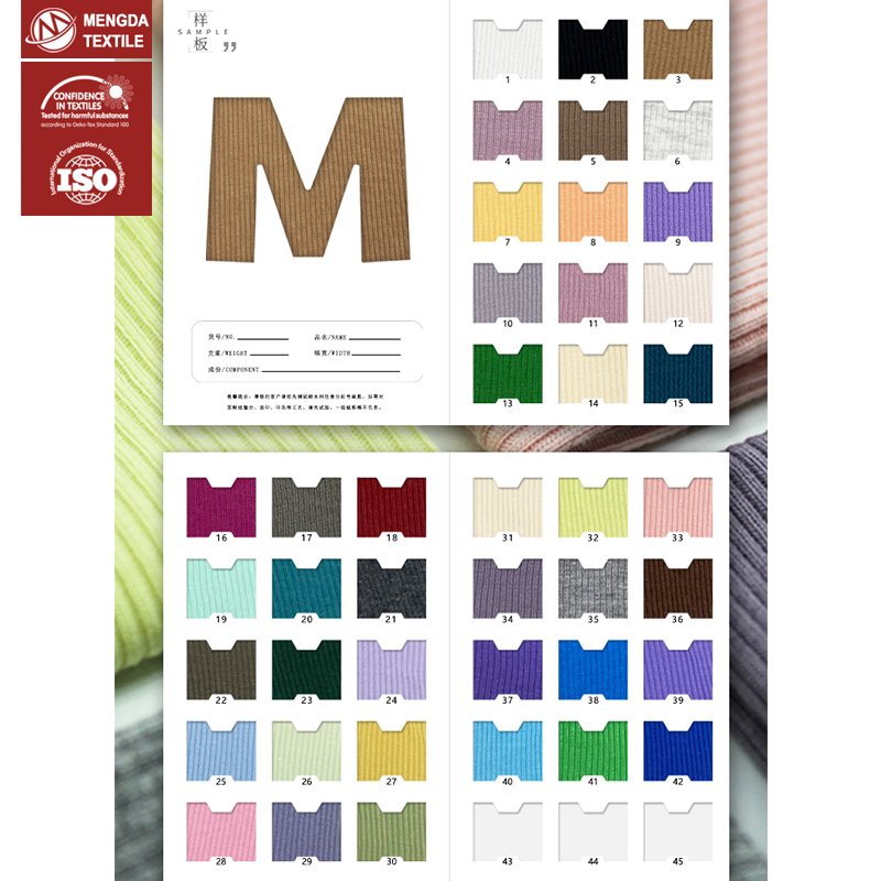 Ribbed style cotton rayon spandex rib knit fabric 2*2 for clothing kids garment women camisole