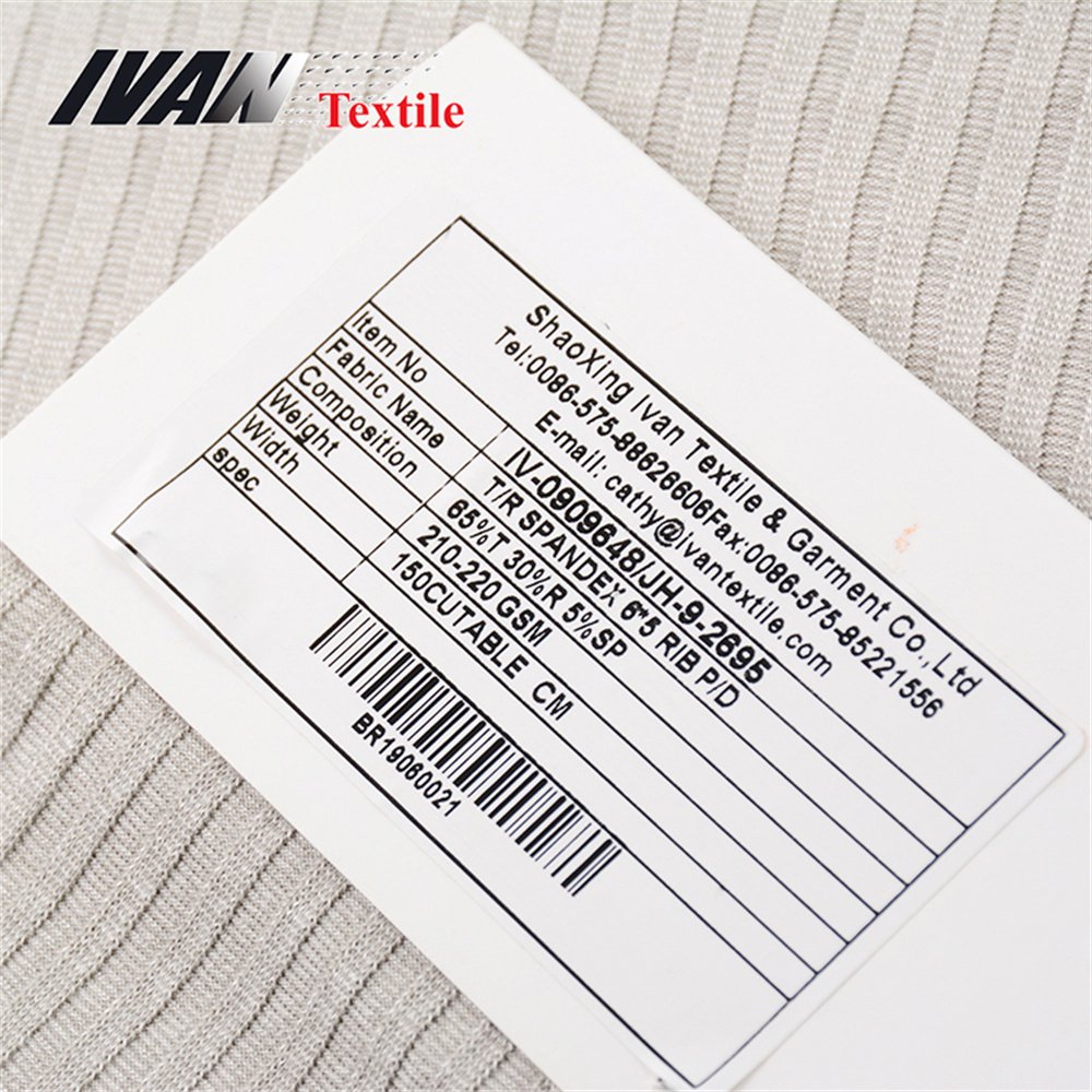 HOT SALE T/R SPANDEX 6/5 RIB P/D FOR GARMENTS
