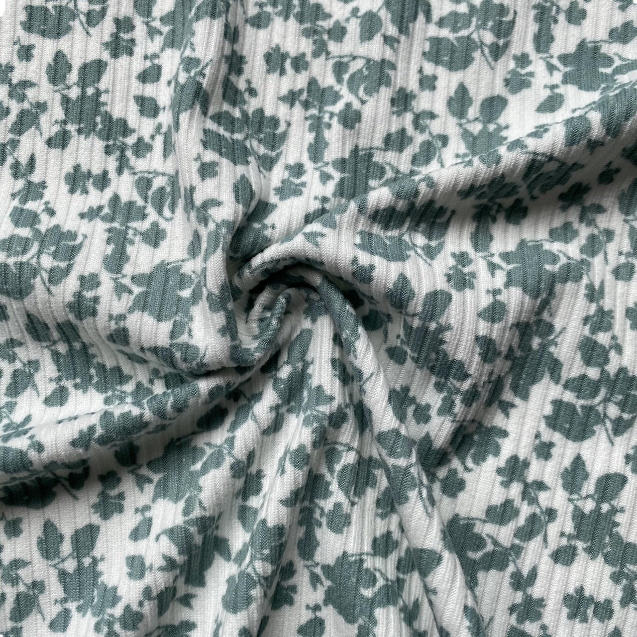 wholesale print rib fabric 4*2 rib knitting polyester for cuff