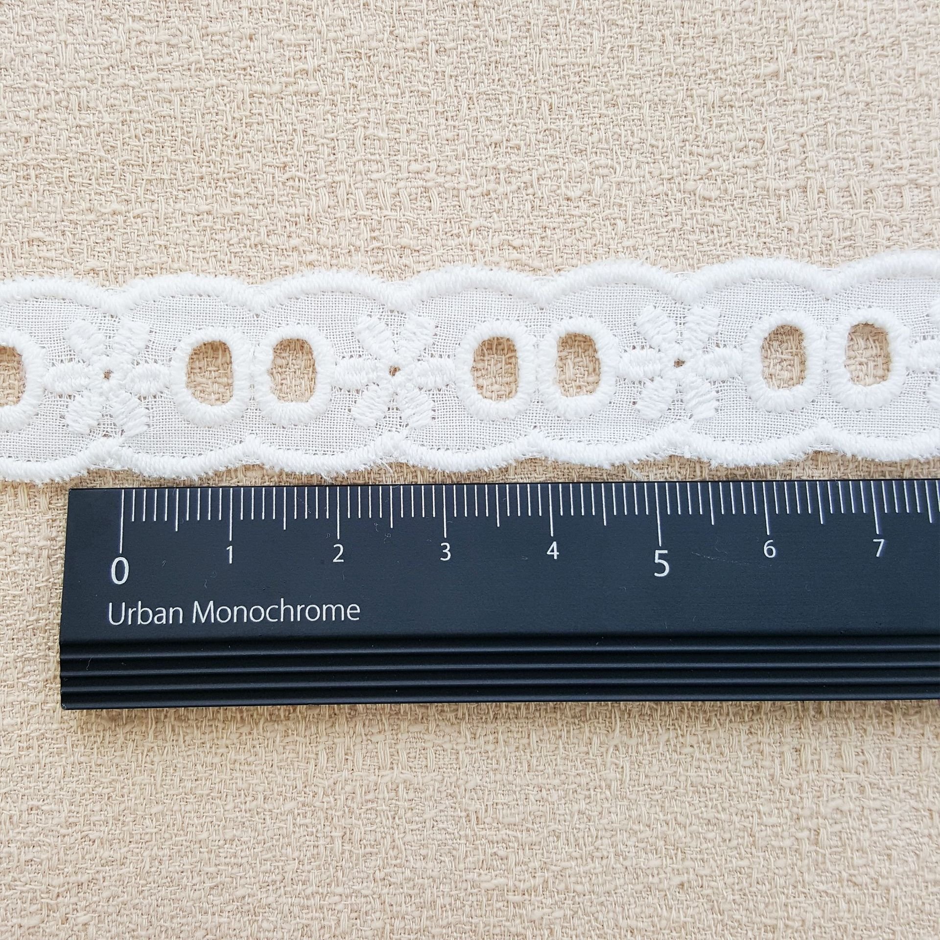 Wholesale Custom Low Price Aviamentos Rendas Tule White Cotton Perforated Hollow Embroidery Lace Fabrics Trim For Women