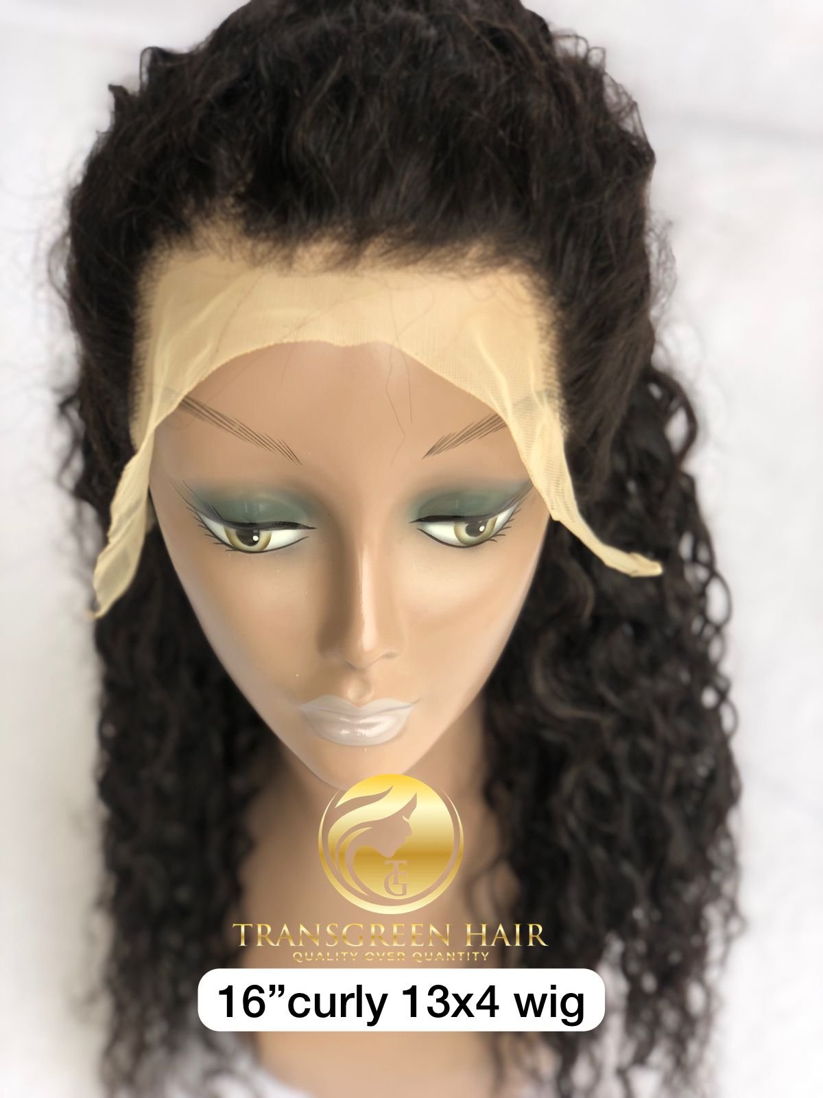 Export Top Quality Raw Indian Temple Virgin Wholesale 16' Natural Curly 13x4 Hd Lace frontal Wig For Black Women Indian Supplier