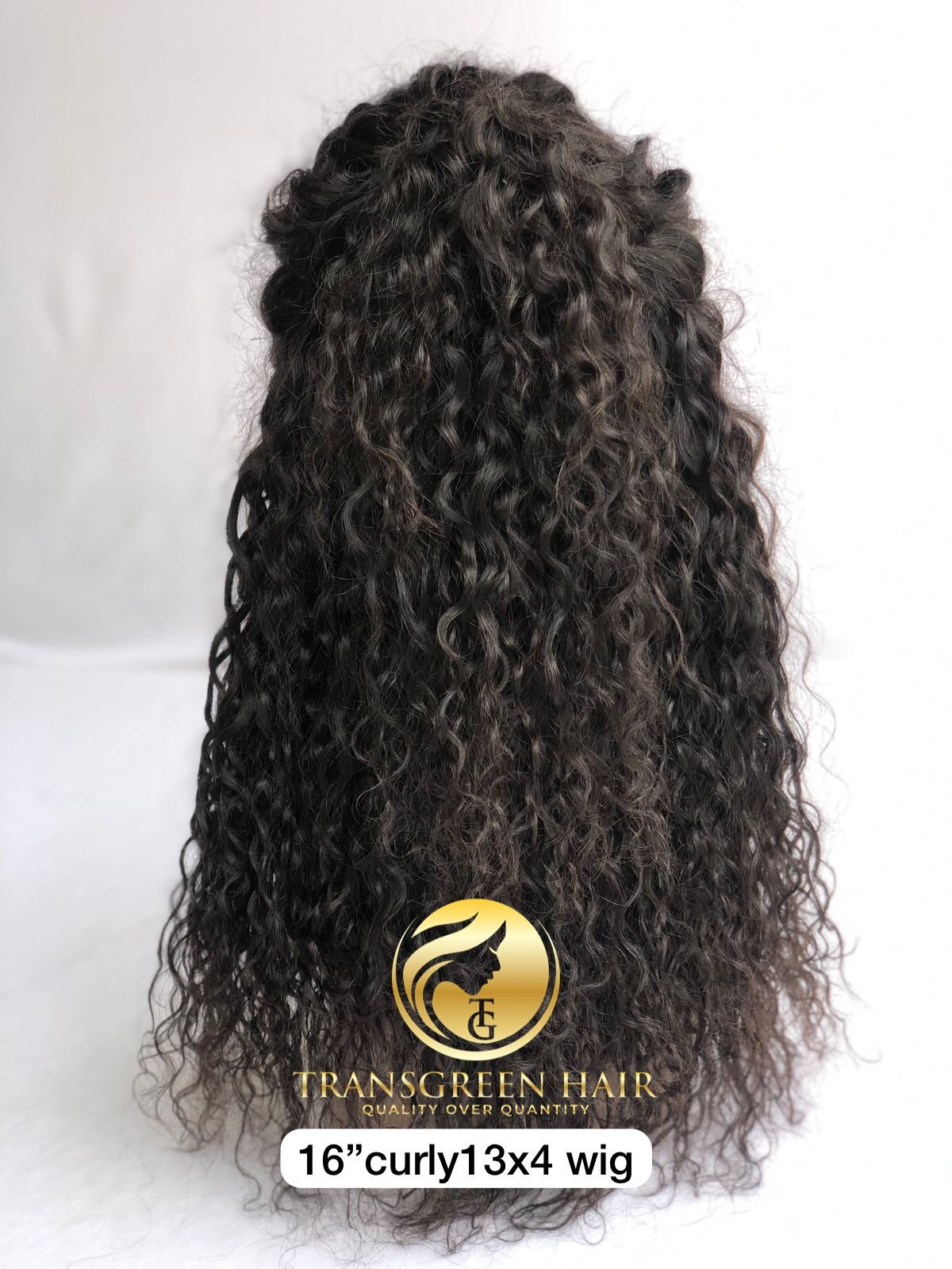 Export Top Quality Raw Indian Temple Virgin Wholesale 16' Natural Curly 13x4 Hd Lace frontal Wig For Black Women Indian Supplier