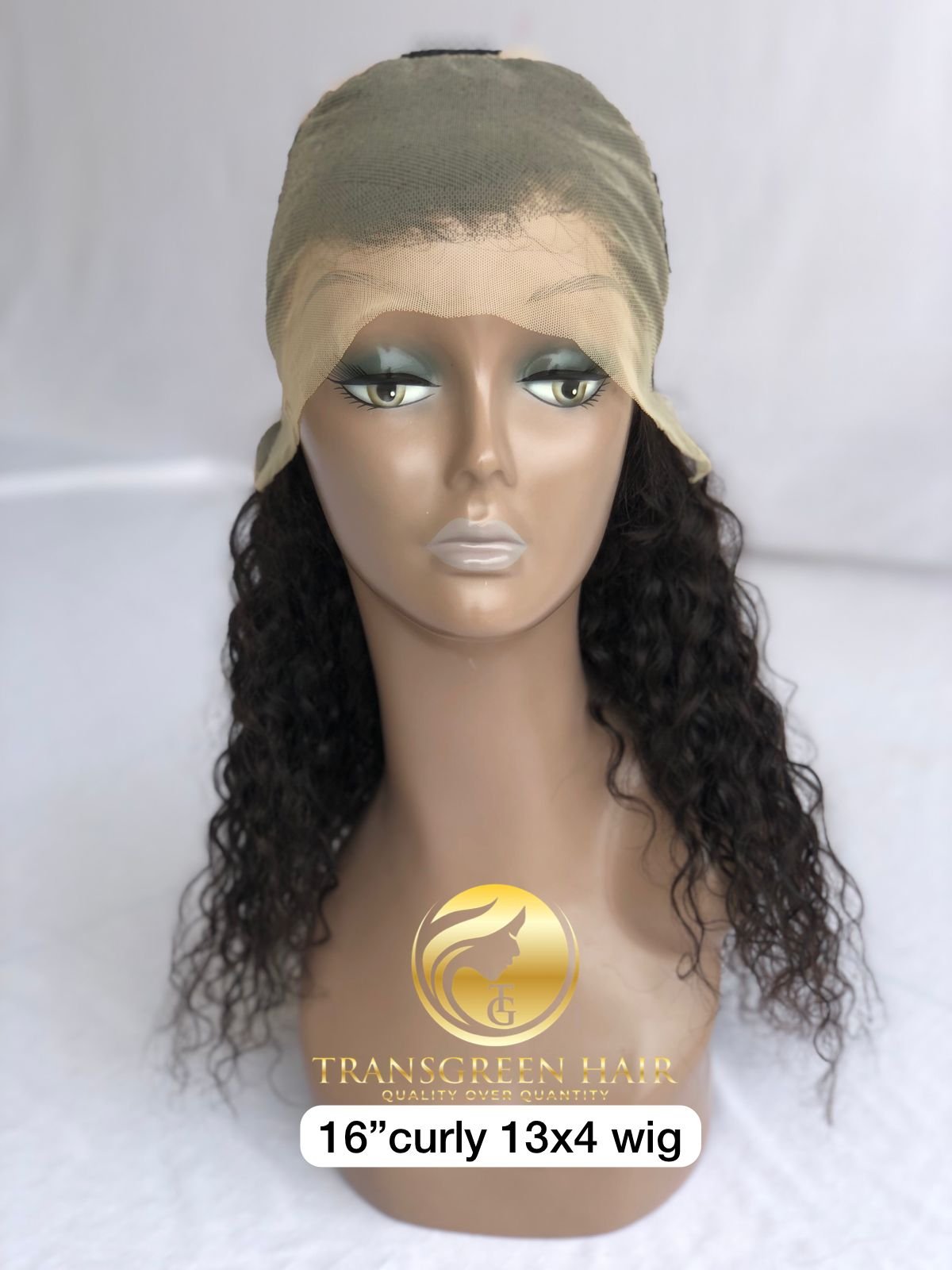 Export Top Quality Raw Indian Temple Virgin Wholesale 16' Natural Curly 13x4 Hd Lace frontal Wig For Black Women Indian Supplier