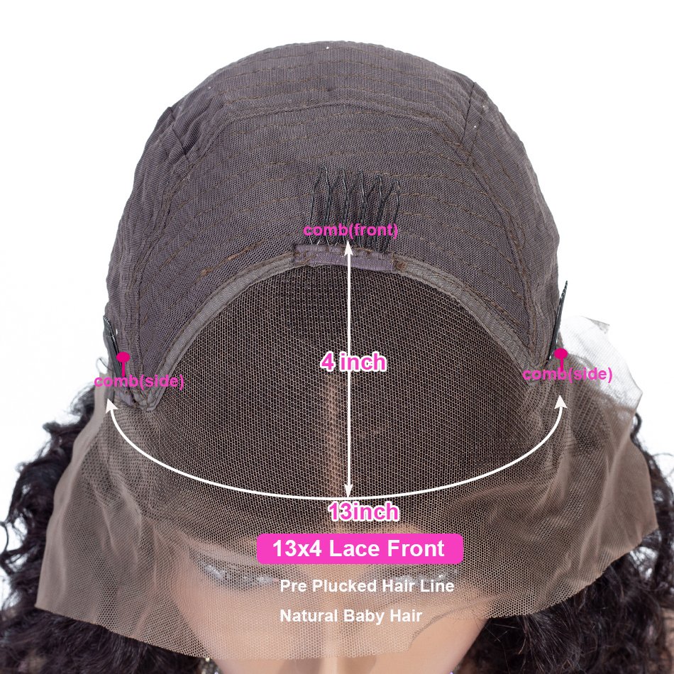 Kinky Curly Short Bob Wigs Vendor Human Hair Deep Wave Cuticle Aligned Raw Brazilian Human Hair Lace Front Wigs For Black Women