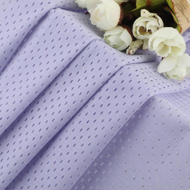 Hot Sale Customized Quick-Drying Thin Jacquard Knitted Fabric 80%N 20%Sp Nylon Stretch Mesh Men'S Clothing Fabric