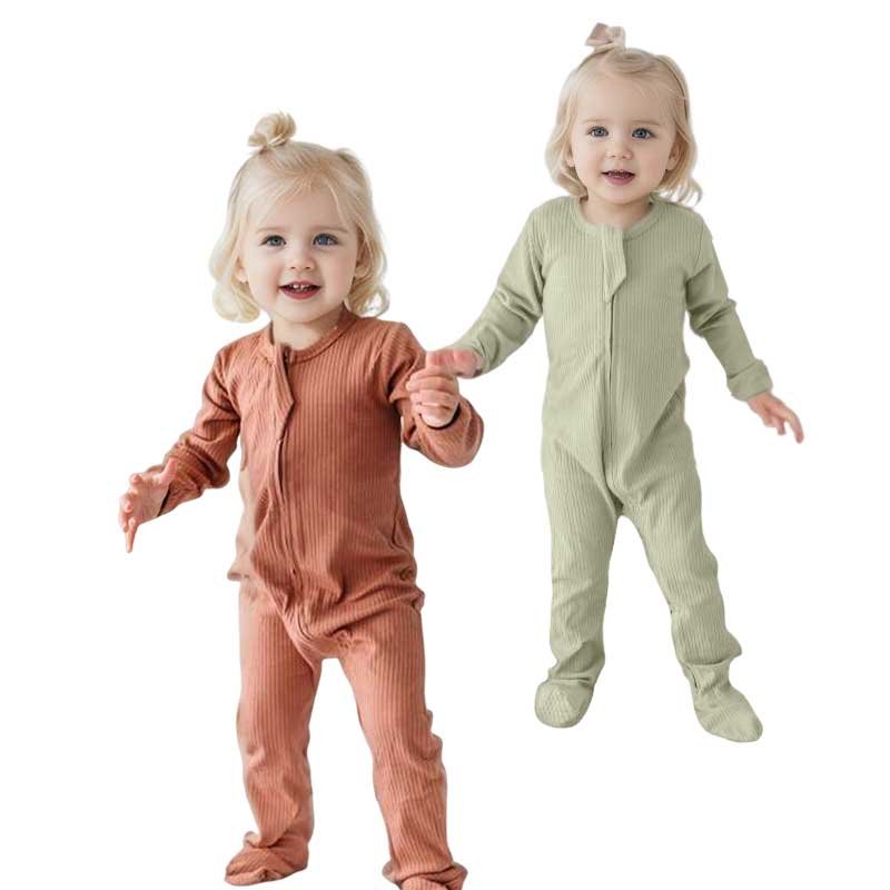 Wholesale CPC Certificate 12 Colors with Match Color Headband Hat Organic Cotton Baby Layette Infant Clothing Romper Baby Grow