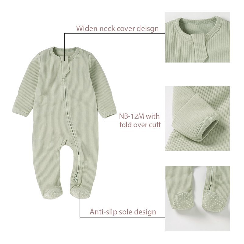 Wholesale CPC Certificate 12 Colors with Match Color Headband Hat Organic Cotton Baby Layette Infant Clothing Romper Baby Grow