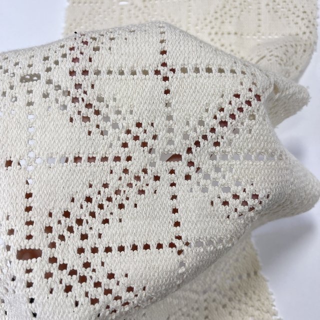 beige Soft Hand Feel 85%Cotton Lace yarn dyed tricot knitted crocheted fabric for women wearing