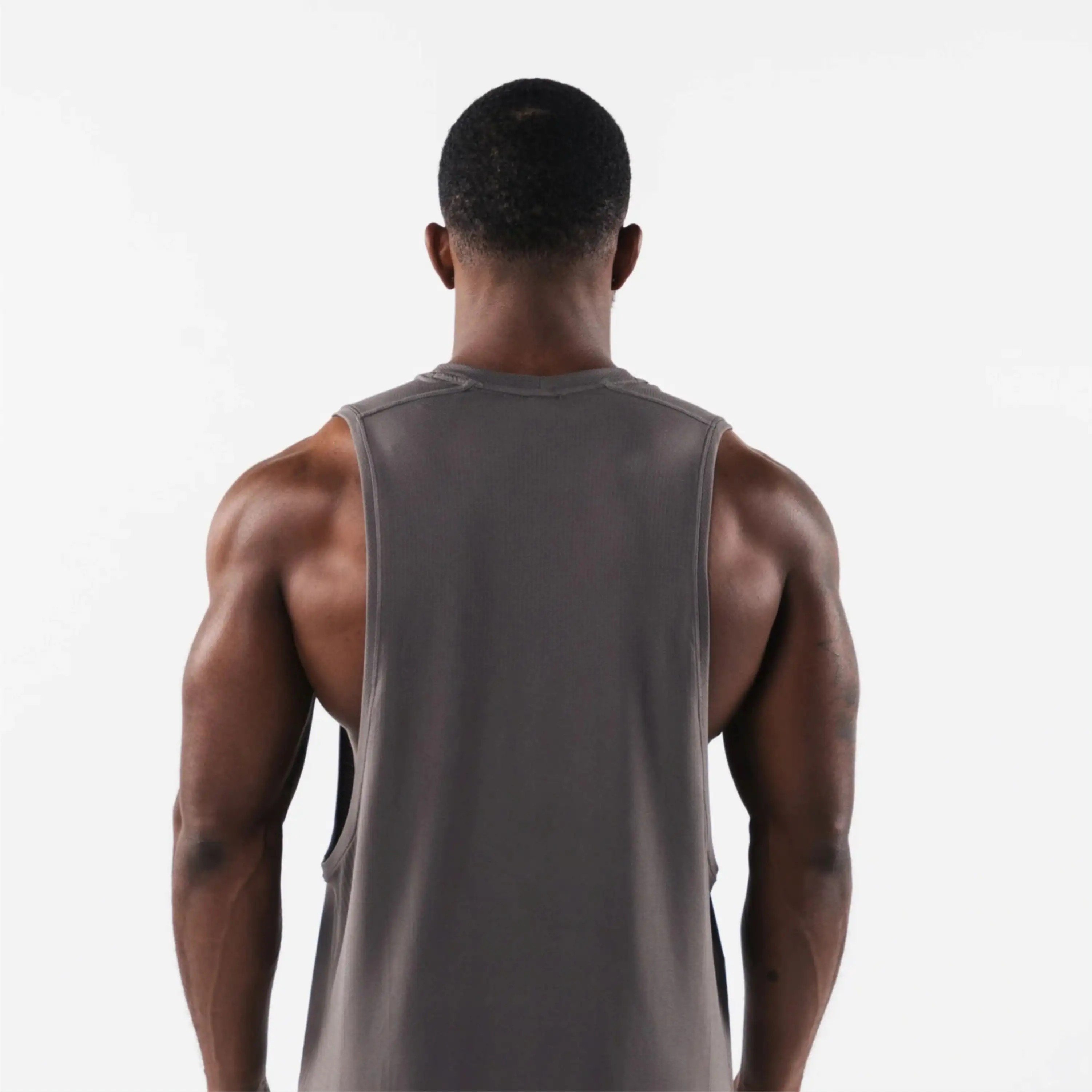 Side Seamed Retail Fit 100% Airlume Combed and Ring Spun Cotton 32 single 4.2 oz Dark grey Unisex Jersey Tank