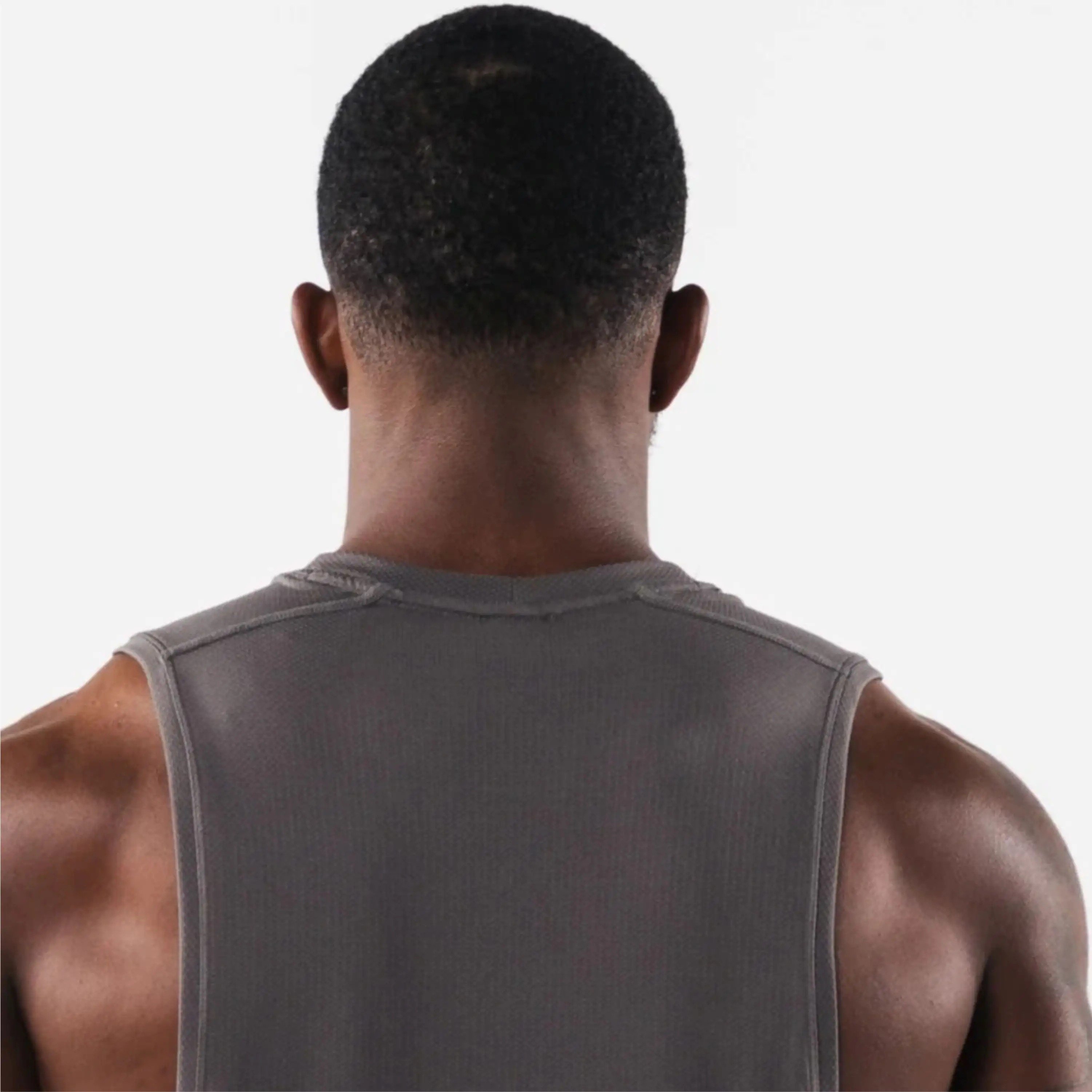Side Seamed Retail Fit 100% Airlume Combed and Ring Spun Cotton 32 single 4.2 oz Dark grey Unisex Jersey Tank