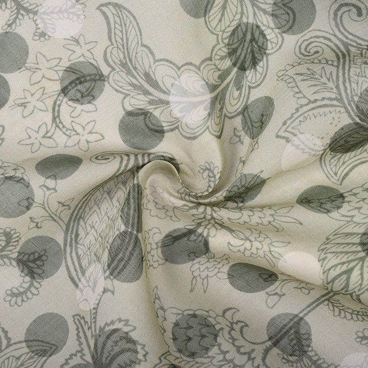 High quality soft touch for summer clothing 100% ramie linen print fabric for women's garment