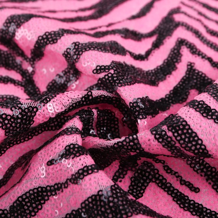 2022 zebra fabric zmesh paillettes tissus embroidery sequin net embroidery fabric S-4710