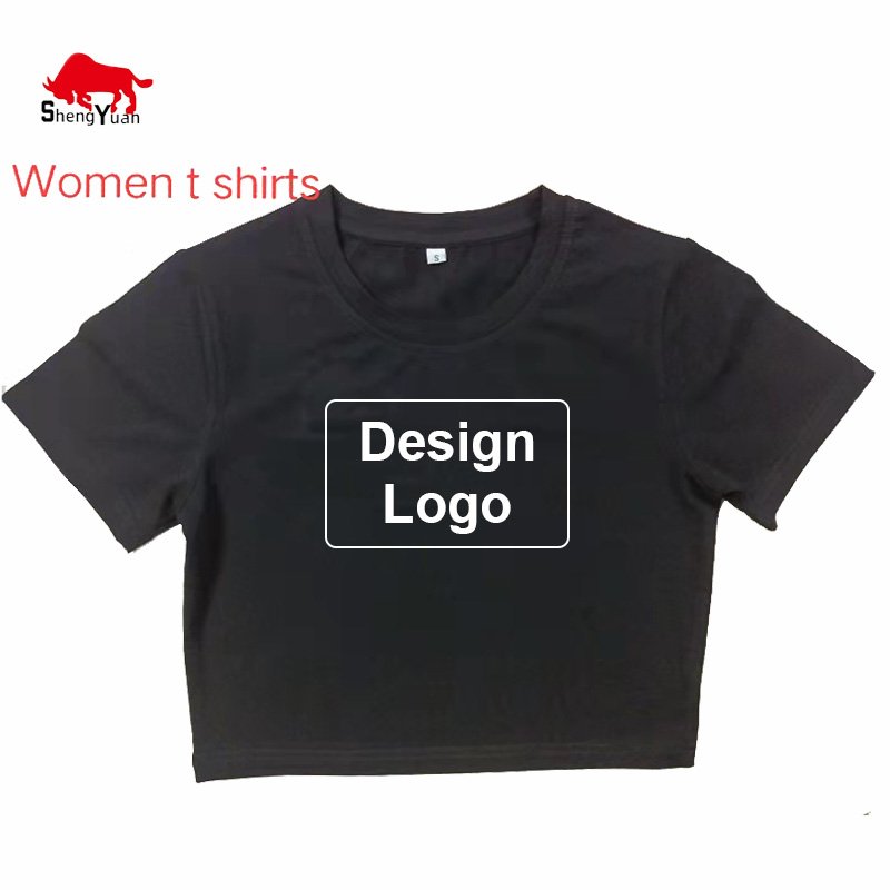 Baby Tee Cropped Ladies Graphic T Shirts Plain Summer Cotton Tight Slim Fit T Shirt Top Oversized Crop Top Mujer Sexy For Women