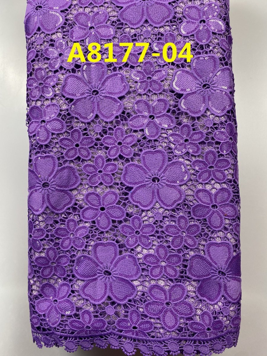 ACI Chemical Lace Embroidery African Fabrics Heavy Quality Guipure Lace Fabric Embroidery 5 Yards/Piece For Wedding Dress