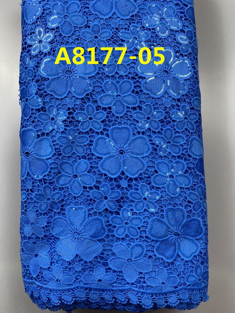 ACI Chemical Lace Embroidery African Fabrics Heavy Quality Guipure Lace Fabric Embroidery 5 Yards/Piece For Wedding Dress