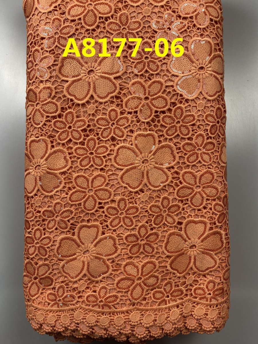 ACI Chemical Lace Embroidery African Fabrics Heavy Quality Guipure Lace Fabric Embroidery 5 Yards/Piece For Wedding Dress
