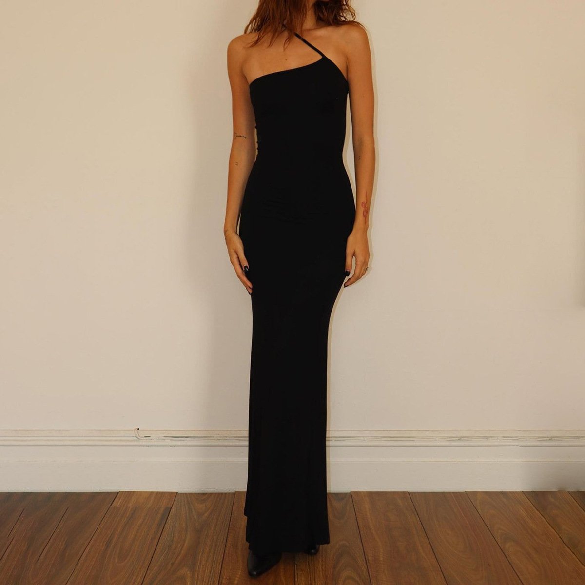 Clothing Manufacturer Custom Cotton Ribbed Casual Dress Soft Long Square Neck Maxi Dress Plus Size Women's Evening Dresses