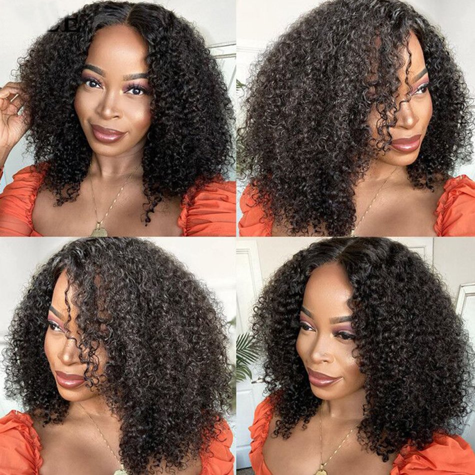 Lace front wigs brazilian HD human hair wigs full lace frontal curly short bob wig 100% remy human hair for black women