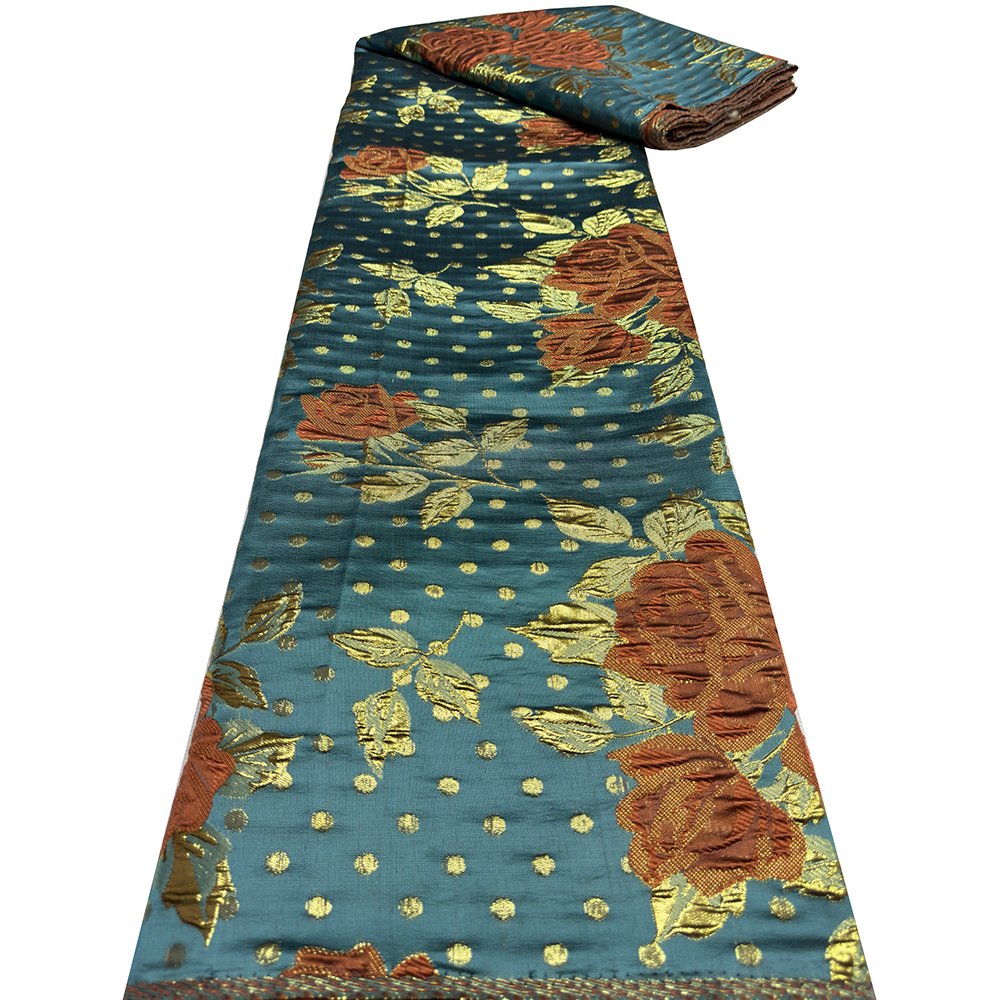 NI.AI Wholesale African Jacquard Fabric For Dress Good Quality Jacquard Lace Fabrics Embroidery Brocade For Women Party Dress