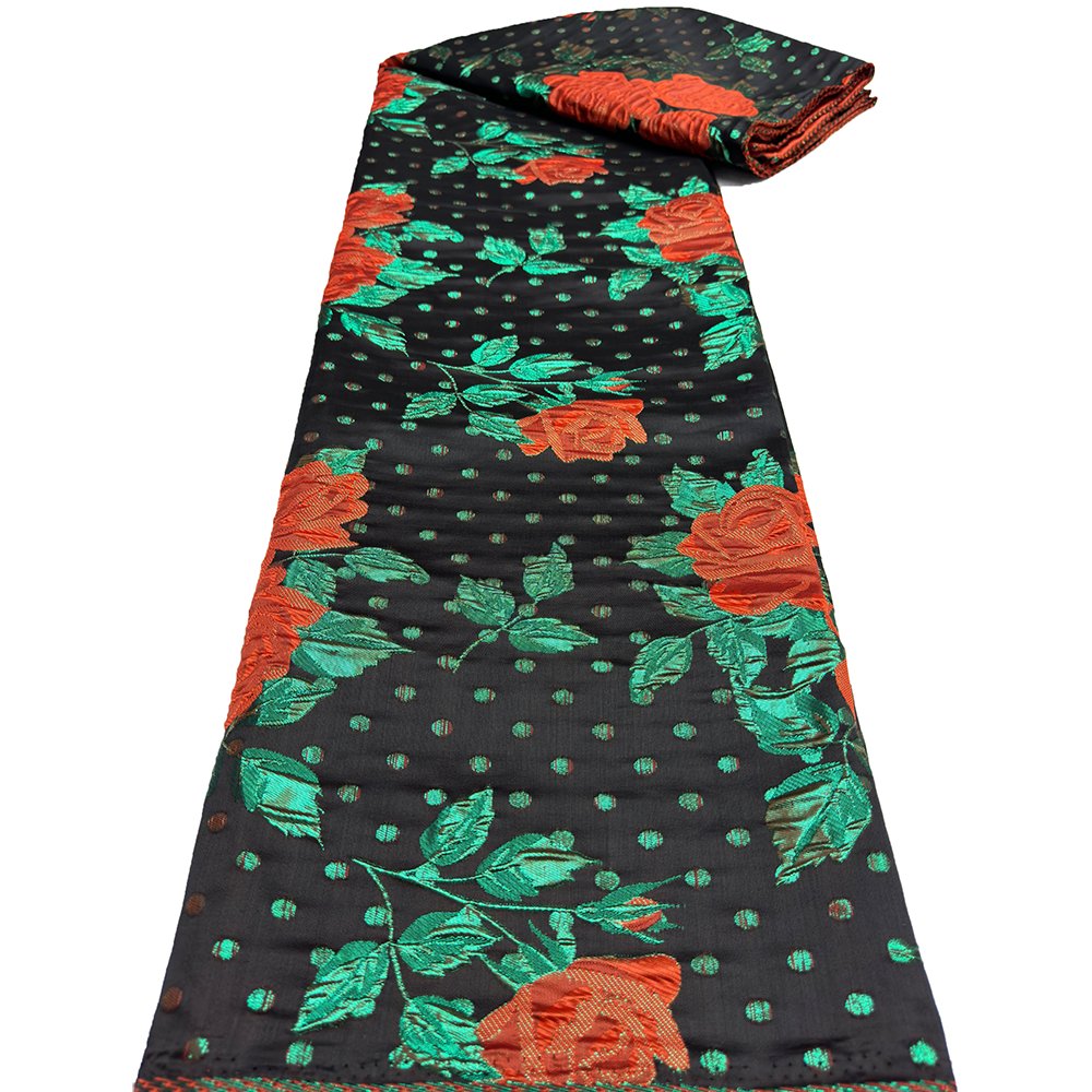 NI.AI Wholesale African Jacquard Fabric For Dress Good Quality Jacquard Lace Fabrics Embroidery Brocade For Women Party Dress