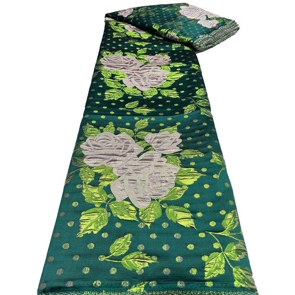 NI.AI Wholesale African Jacquard Fabric For Dress Good Quality Jacquard Lace Fabrics Embroidery Brocade For Women Party Dress