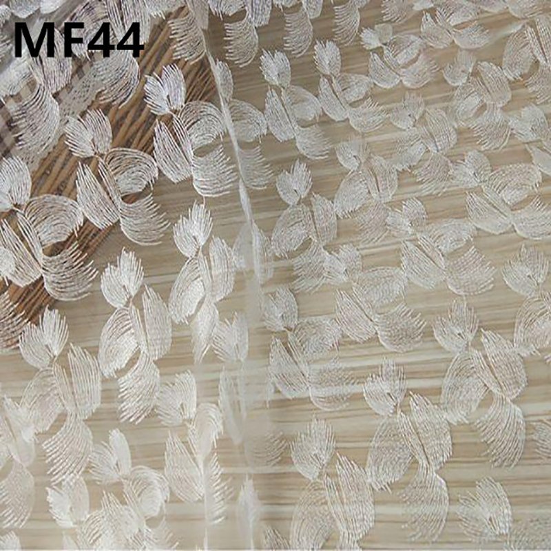 Milk Silk Lady Dress Fashion Women's Wedding Gauze Skirt Accessories Transparent New Embroidered Lace Mesh Fabric White