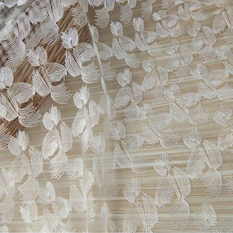 Milk Silk Lady Dress Fashion Women's Wedding Gauze Skirt Accessories Transparent New Embroidered Lace Mesh Fabric White