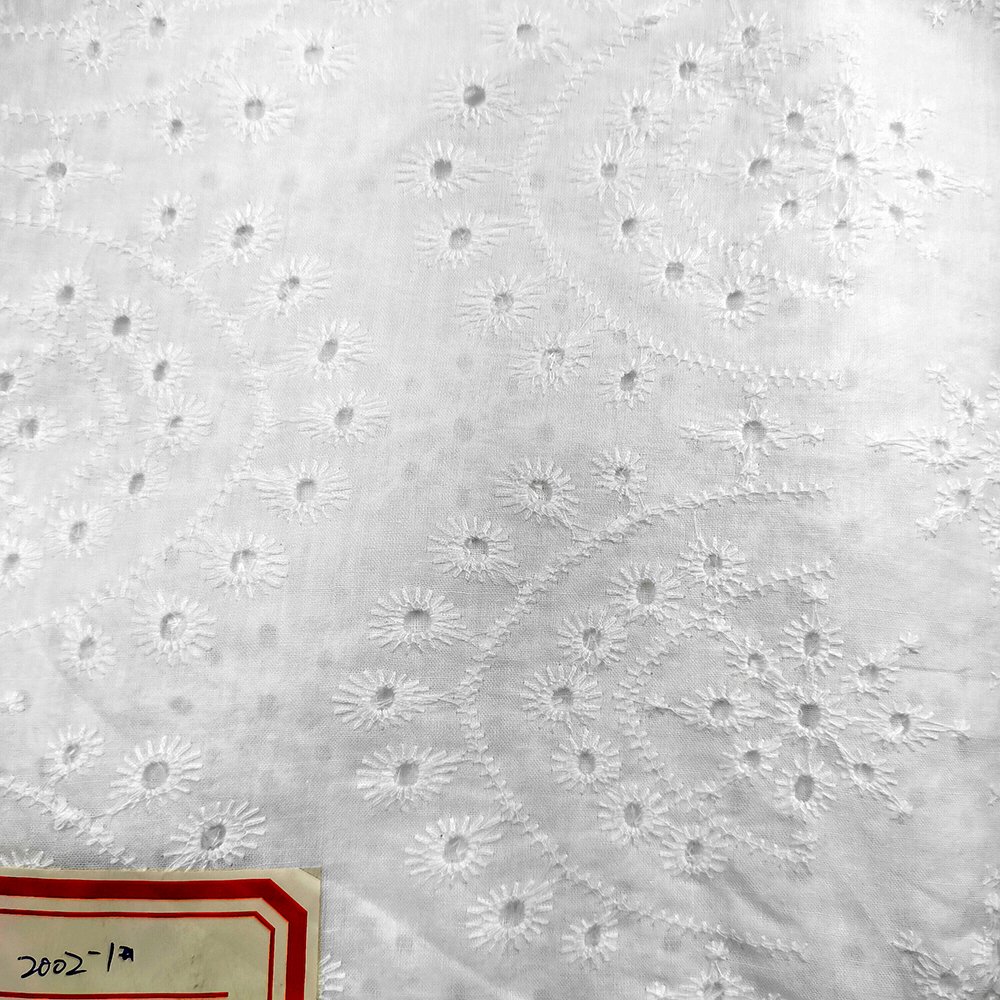 Wholesale Stock White Cotton Lace Embroidery Fabric For Baby&Kid&Toddler Cloth