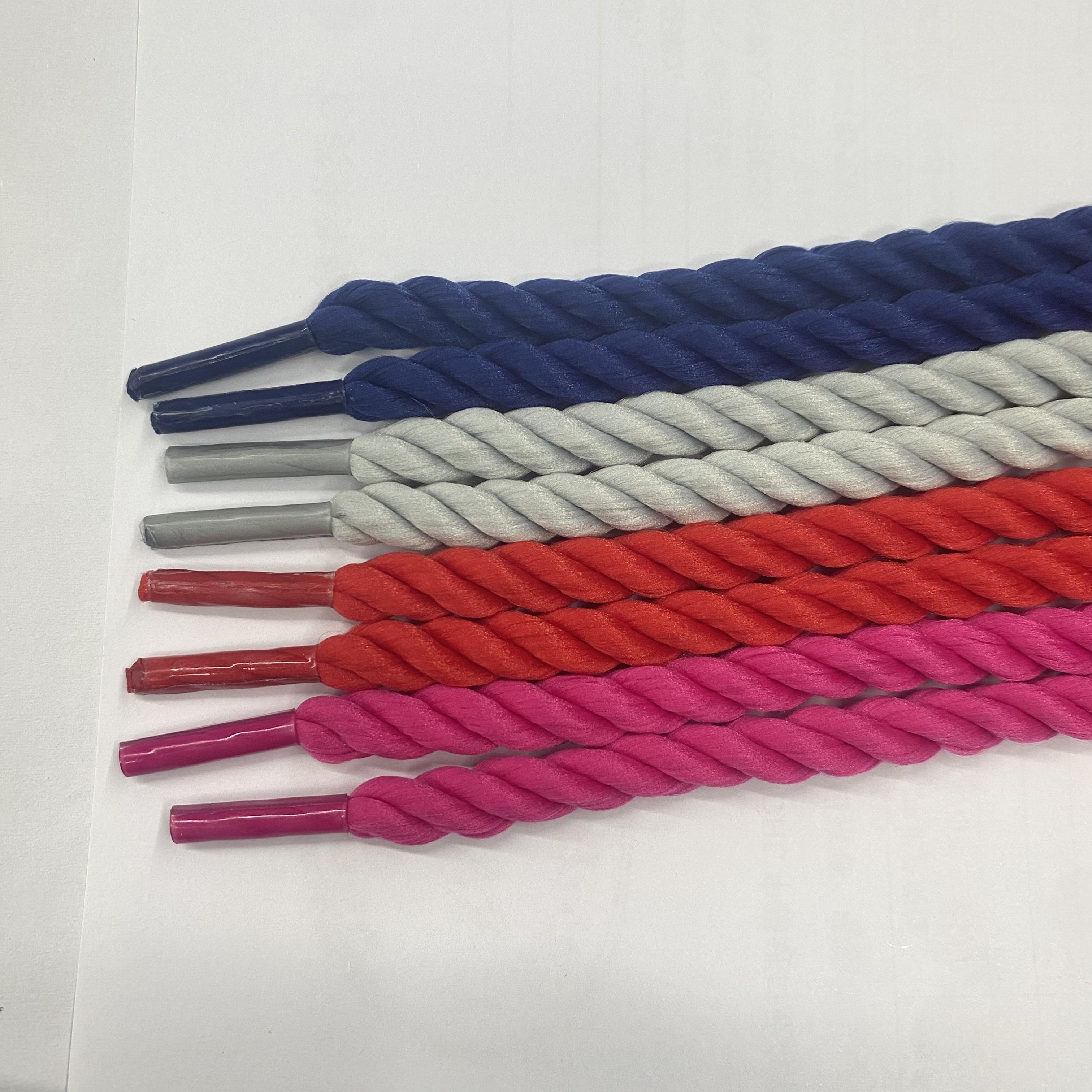 custom macrame Decorative sneaker thick round twisted 7mm shoe lace cord rope shoelace