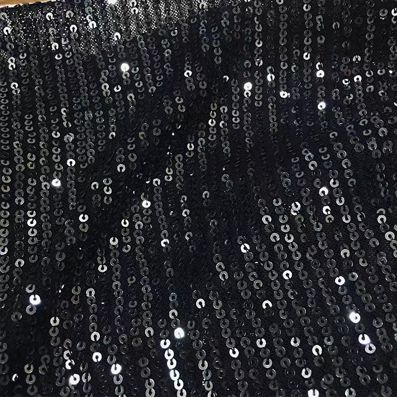 party wholesale dress decor custom welcome oem odm service embroidery stretchable elastic sequin fabric tassel sequin fabric