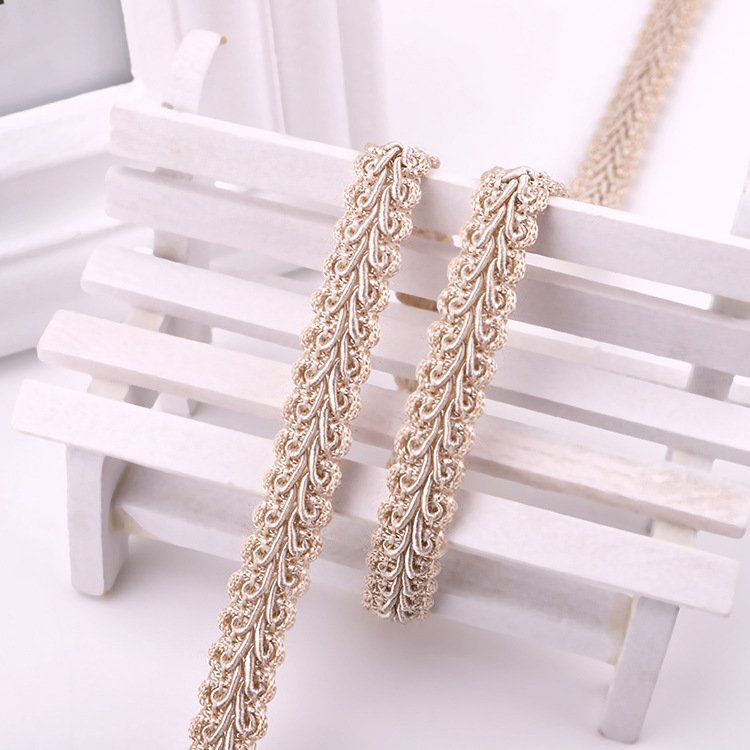Supplier wholesale china 100%polyester mesh stretch embroidered 1 cm lace trim fabric for garment curtain Dress