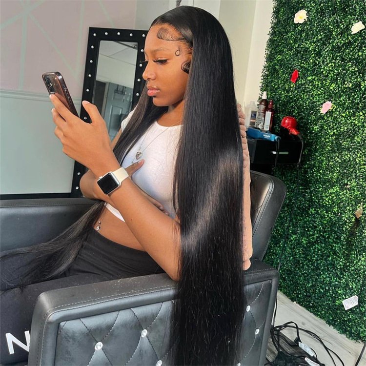 30 40 Inch Cheap Raw Vietnamese Human Hair Wig Pre Plucked Brazilian 13x4 HD Swiss Transparent Lace Front Wig For Black Man