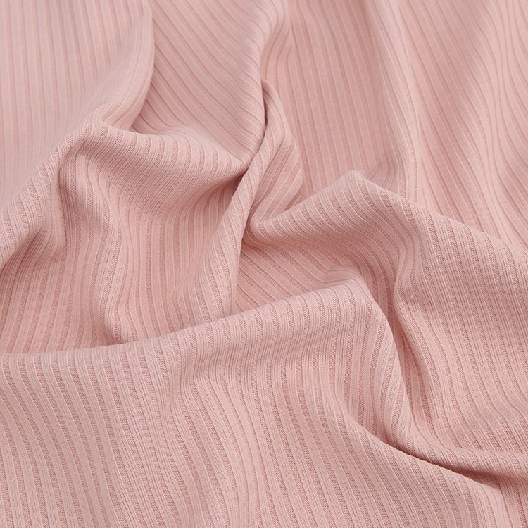 Yingfeng Textile New Design Nuon 130cm Lulu Style Tubular Nylon Knitted Ribbed Textured Fabric For T-Shirt