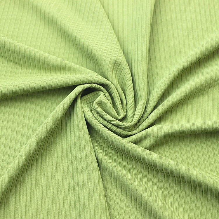 Yingfeng Textile New Design Nuon 130cm Lulu Style Tubular Nylon Knitted Ribbed Textured Fabric For T-Shirt