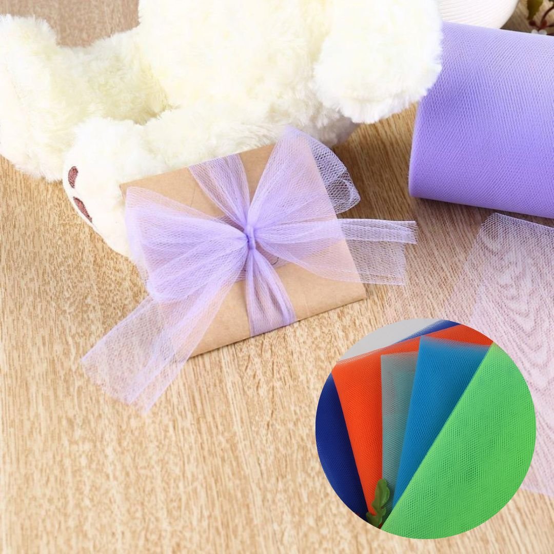 20d Light Tutu Lining Polyester Material Clothes Hand Embroider Gold Bead Mesh Lace Stretch Fabric Tulle For Girl Wedding Tutus