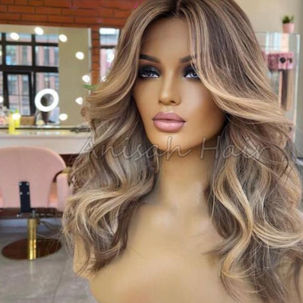Raw Brazilian Virgin Blonde Lace Frontal Wigs Human Hair Glueless Full Transparent Swiss HD Lace Front Wigs For Black Women