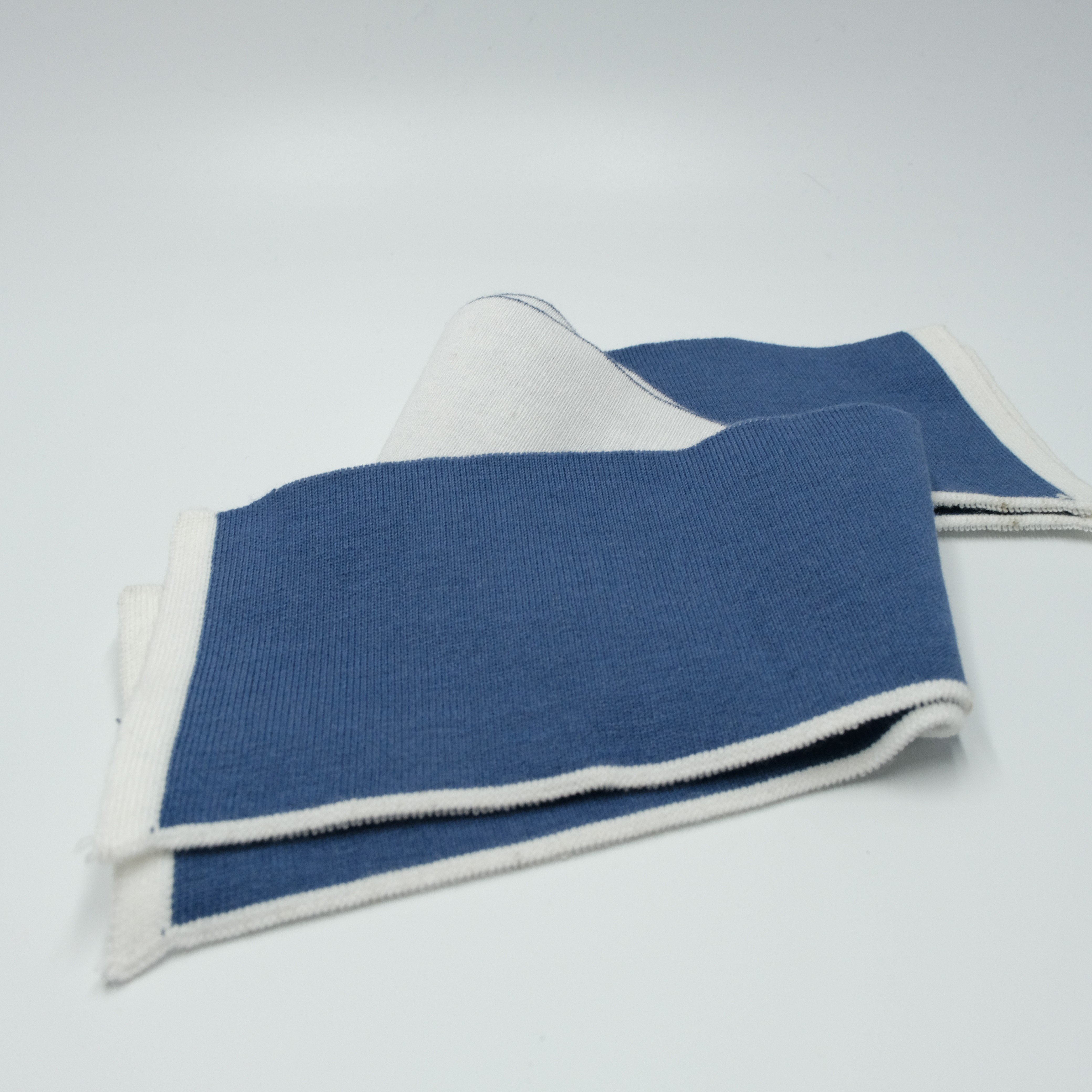 Polyester flat knitting rib knit trim for collar and cuff clothing accessory