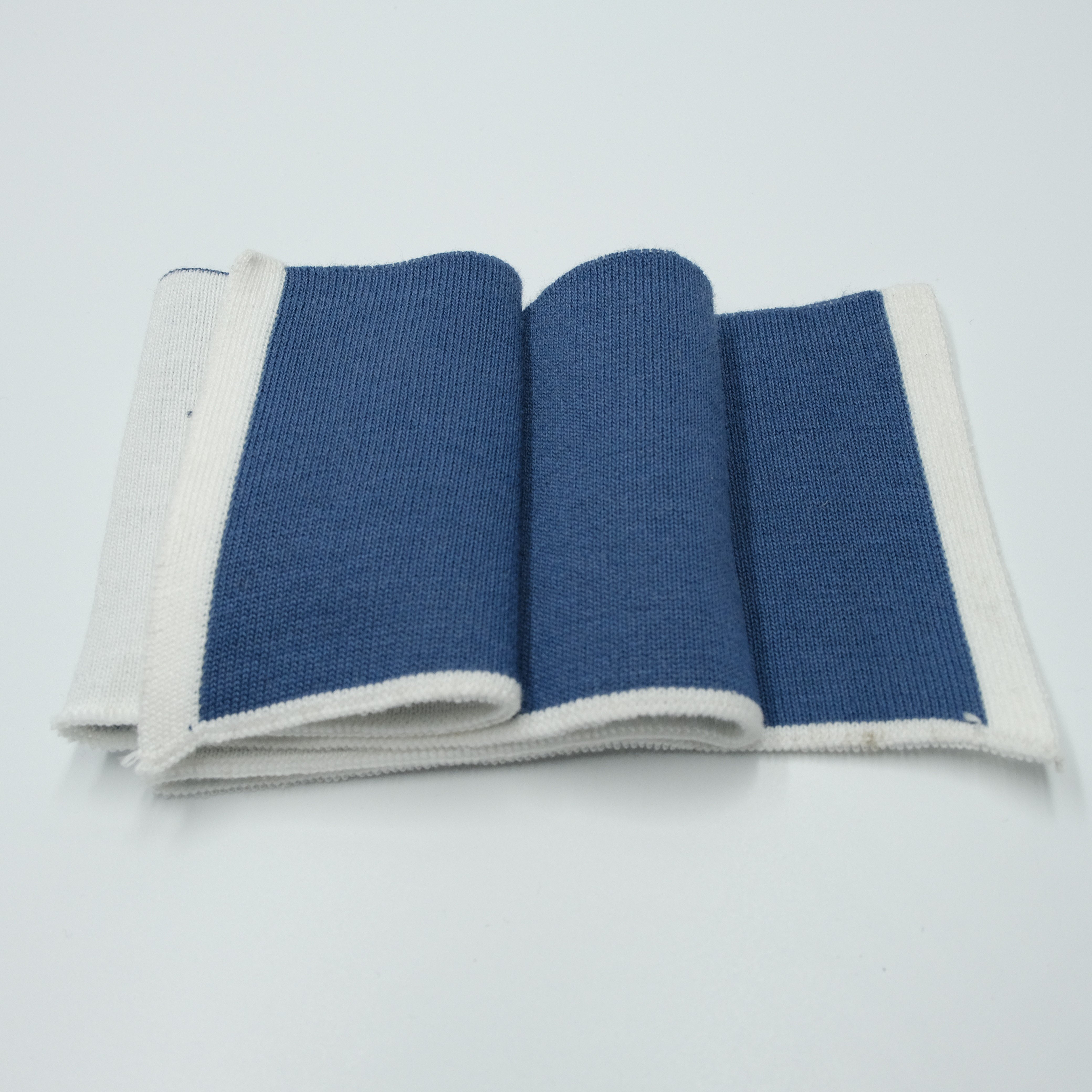 Polyester flat knitting rib knit trim for collar and cuff clothing accessory