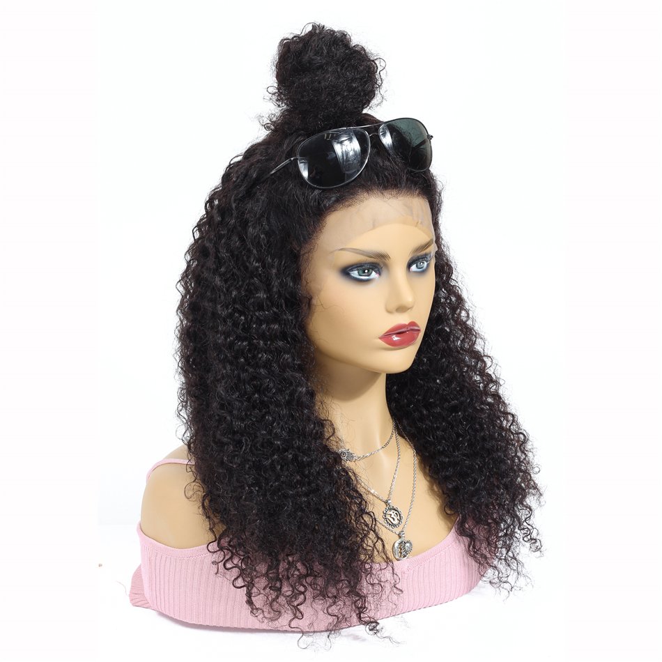 Cheap Quality Brazilian Virgin Human Hair Wigs Kinky Curly Lace Front Wigs For Black Women Natural Glueless Hd Lace Frontal Wigs