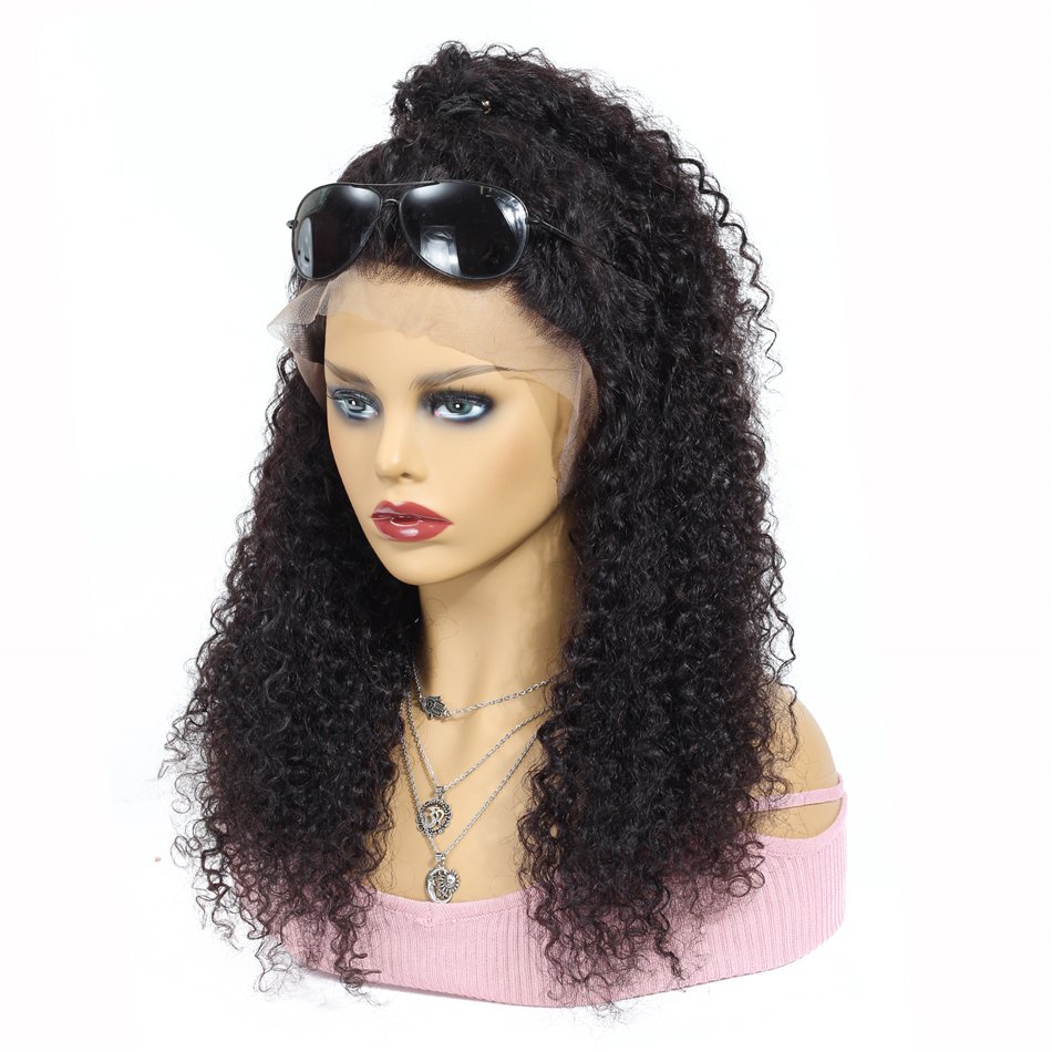 Cheap Quality Brazilian Virgin Human Hair Wigs Kinky Curly Lace Front Wigs For Black Women Natural Glueless Hd Lace Frontal Wigs