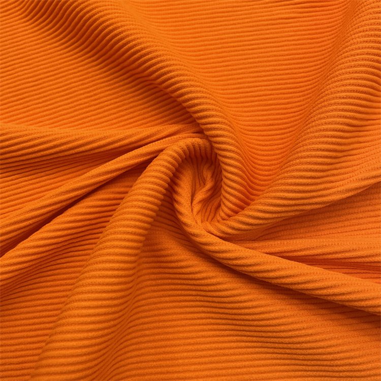 High elastic rib 80 nylon 20 spandex elastic knitted swimsuit bikini sports stripe fabric