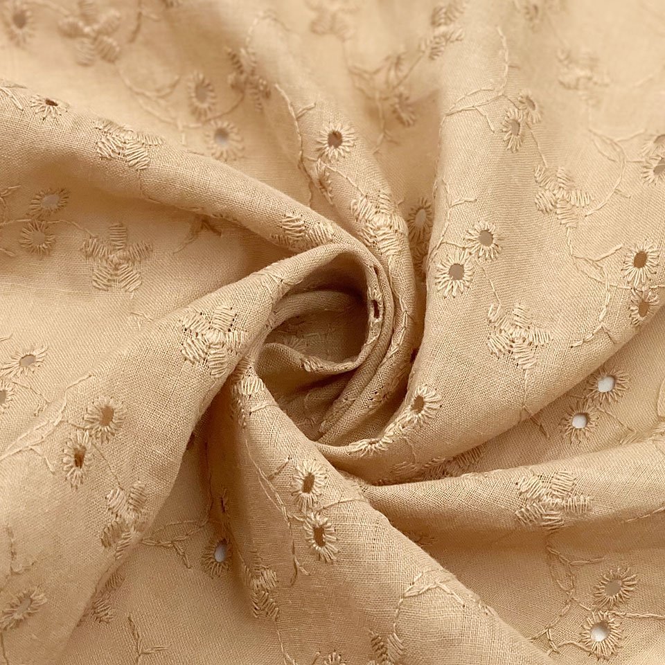 Hollow out woven french guipure fancy style plain dyed colorful 95gsm 60s voile cotton embroidery fabric
