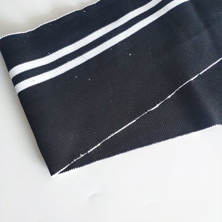 Custom Polyester-Spandex knitted rib collar and cuff be used for jacket
