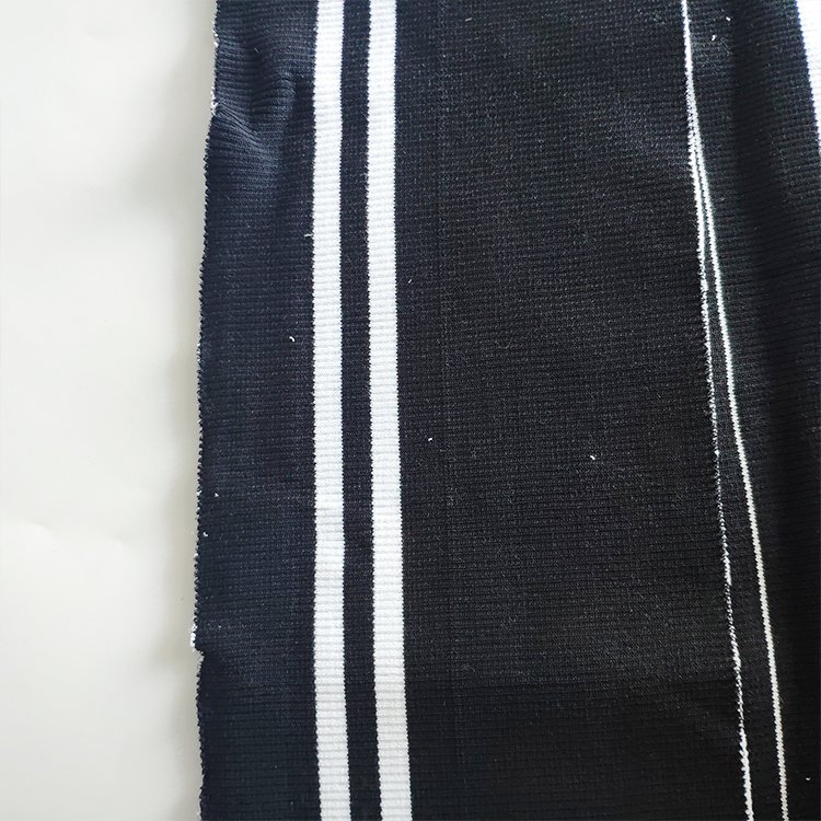 Custom Polyester-Spandex knitted rib collar and cuff be used for jacket