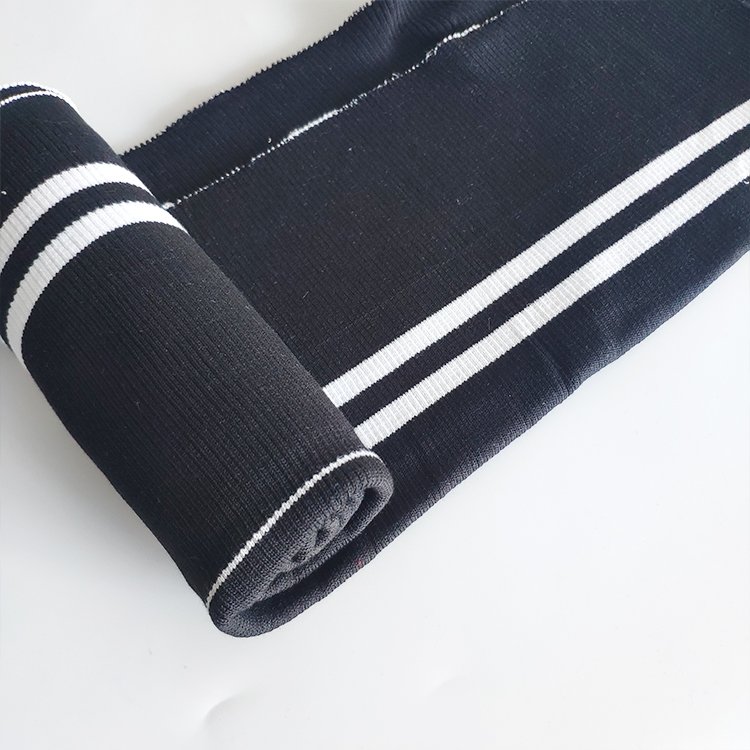 Custom Polyester-Spandex knitted rib collar and cuff be used for jacket