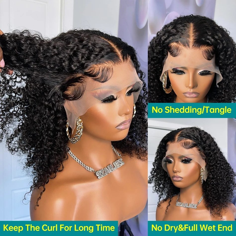Cheap Peruvian Short Bob Wigs Human Hair Lace Front Hd Lace Frontal Wig Water Wave Full Lace Human Hair Wigs For Black Women