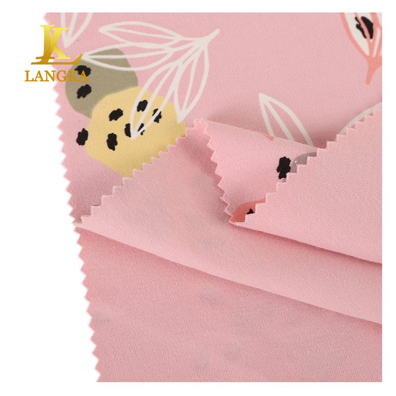 Langka hot selling 32S 260gsm knitting 95 cotton 5 spandex rib custom print fabric