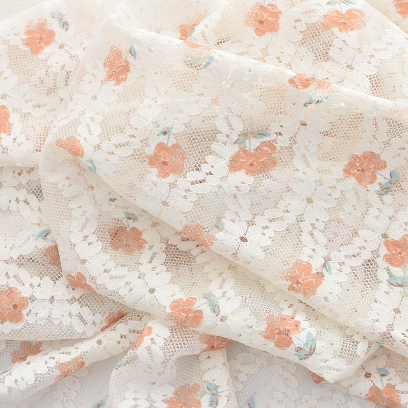 New Design Wholesale Swiss Lace Fabric Elegant Printed Floral Lace Fabric For Women